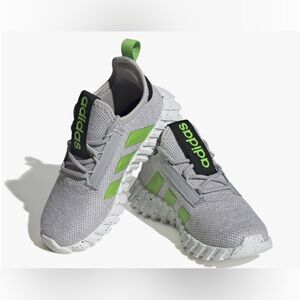 Adidas Kids Sneakers in Gray and Neon Green